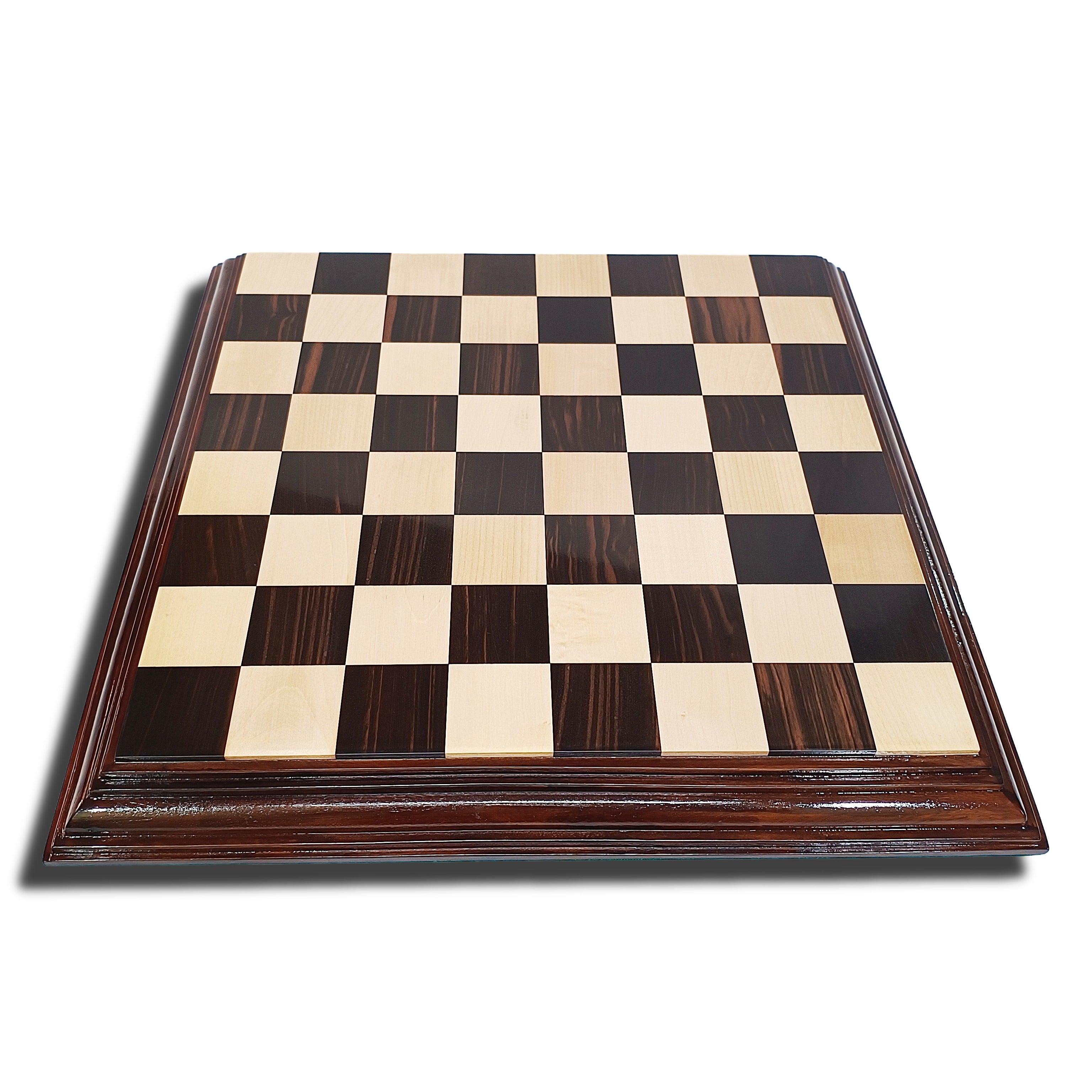 Ebony, Boxwood & Acacia Steps Luxury Wooden Chess Board My Chess Sets