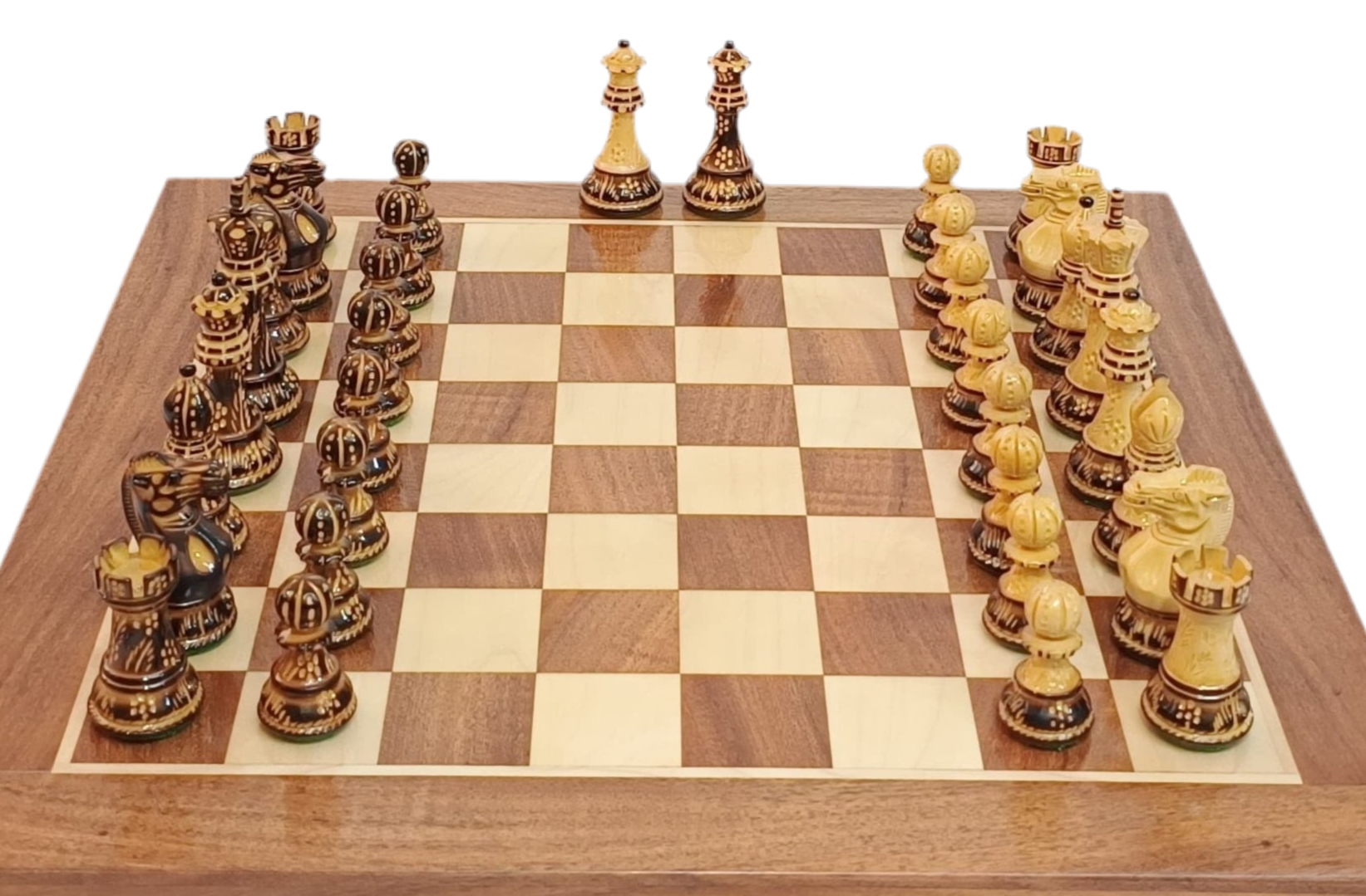 Handmade Staunton Wooden Luxury Chess Set - Burnt Luxury Chess Pieces My Chess Sets