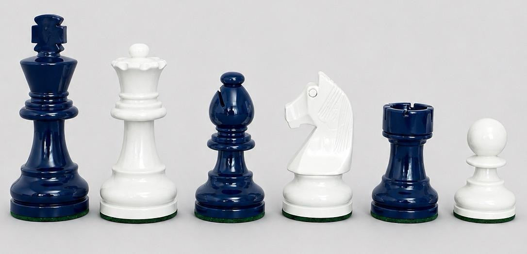 Royal Blue Pottery Chess Set My Chess Sets