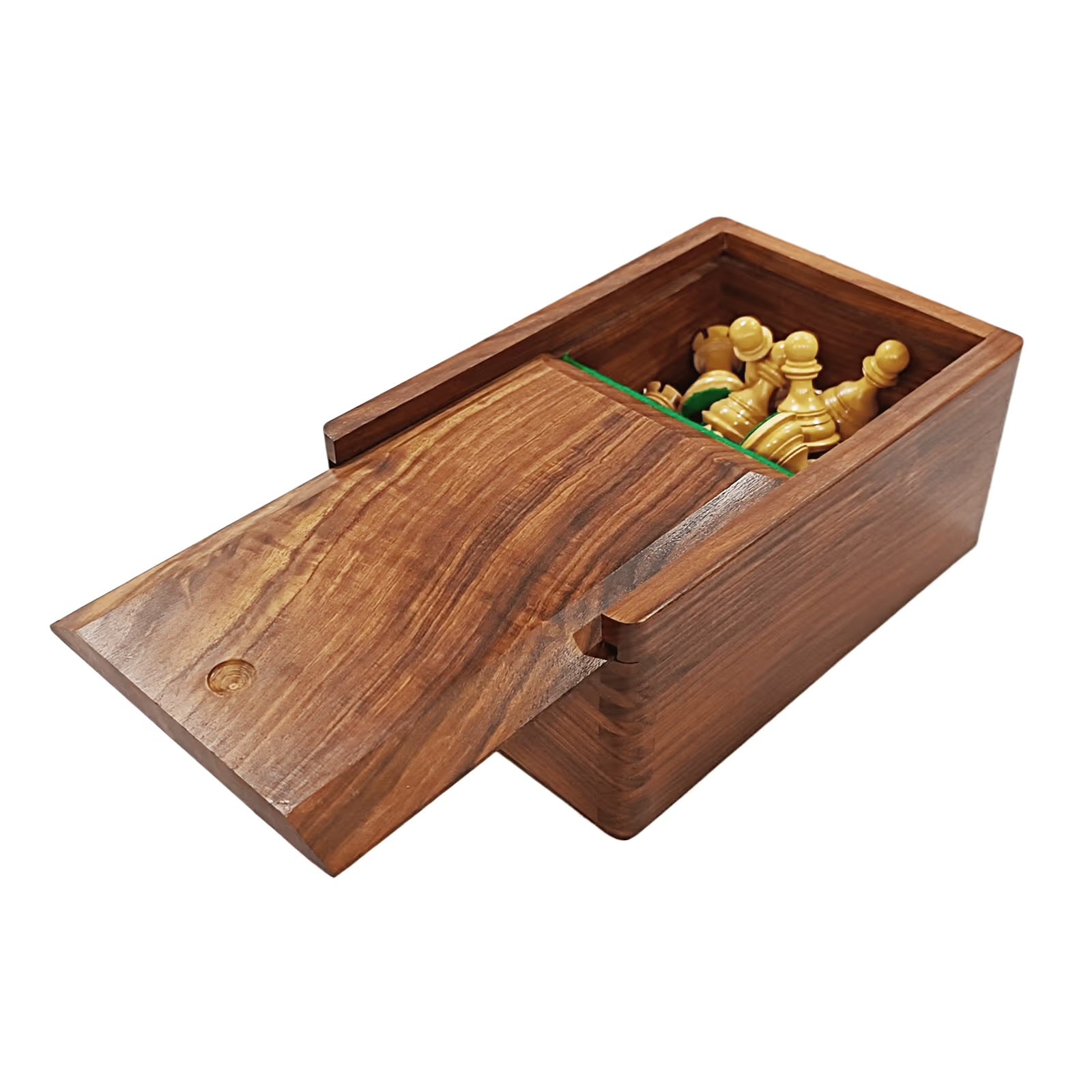 3.85” Professional Colombian Style Staunton Chess Set - Boxwood & Golden Rosewood with Golden Rosewood Board My Chess Sets