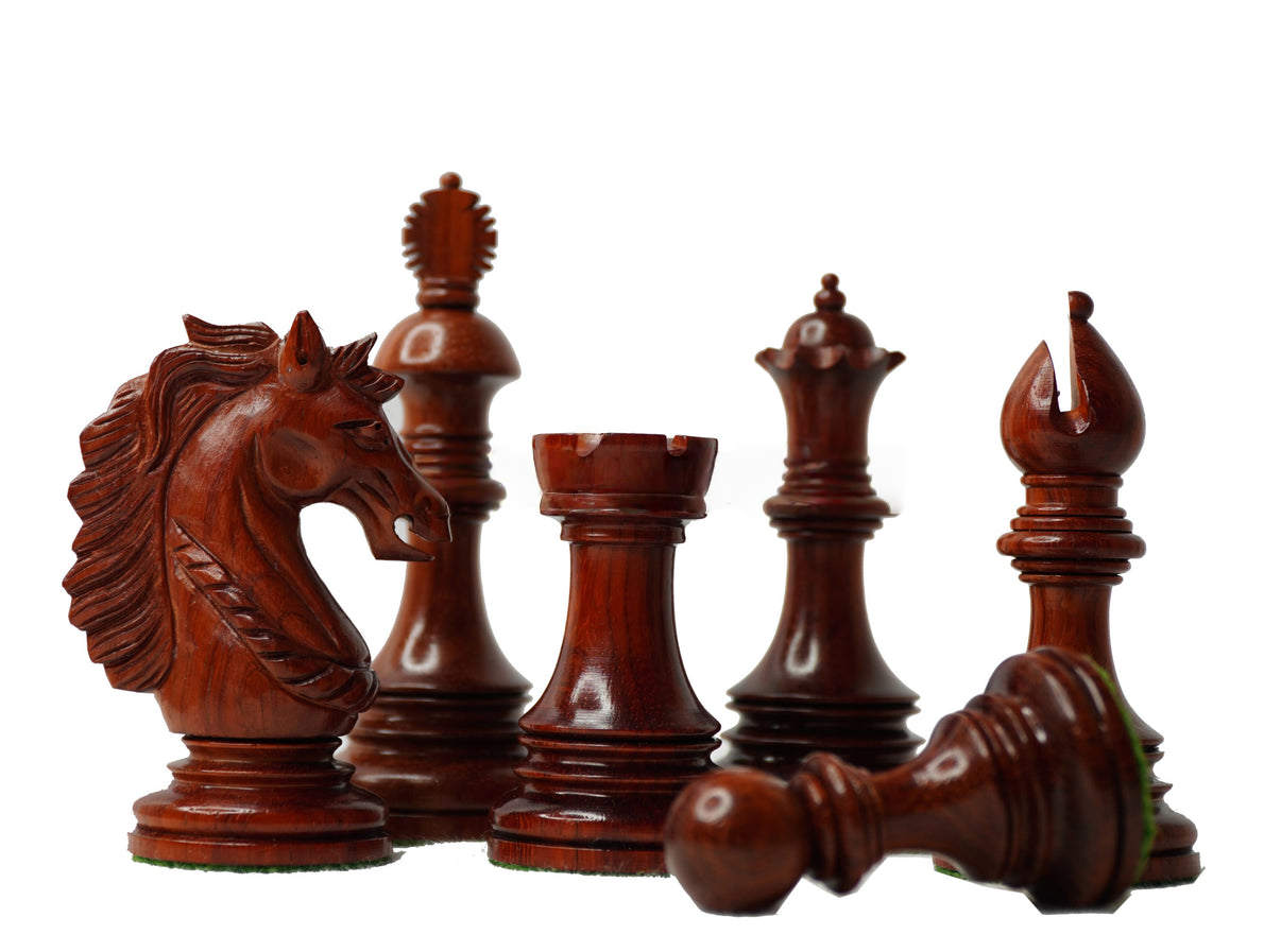 Emperor Series 4.25” Wooden Chess Pieces Set with 19” Wooden Laminated Chess Board My Chess Sets