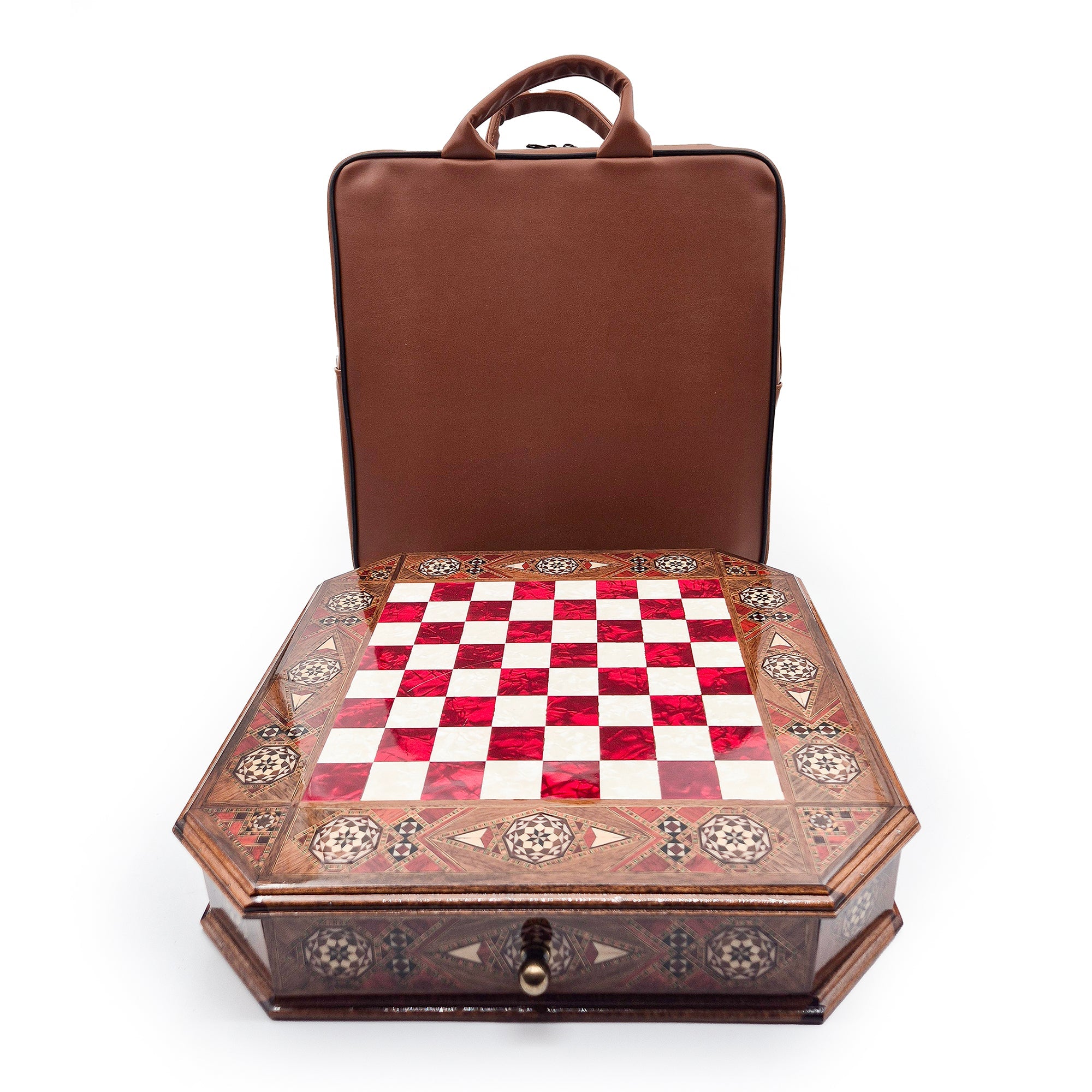 Limited Edition Luxury Octagon Chess Set - Walnut and Rosewood My Chess Sets