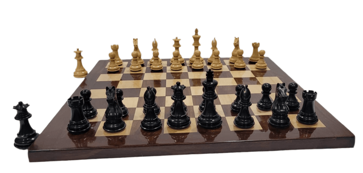 Limited Edition Anjan and Ebony Royal Chessmen Luxury Professional Chess Set - My Chess Sets