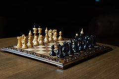 Hand Carved Luxury Chess Set With Latvian Style Chess Pieces My Chess Sets
