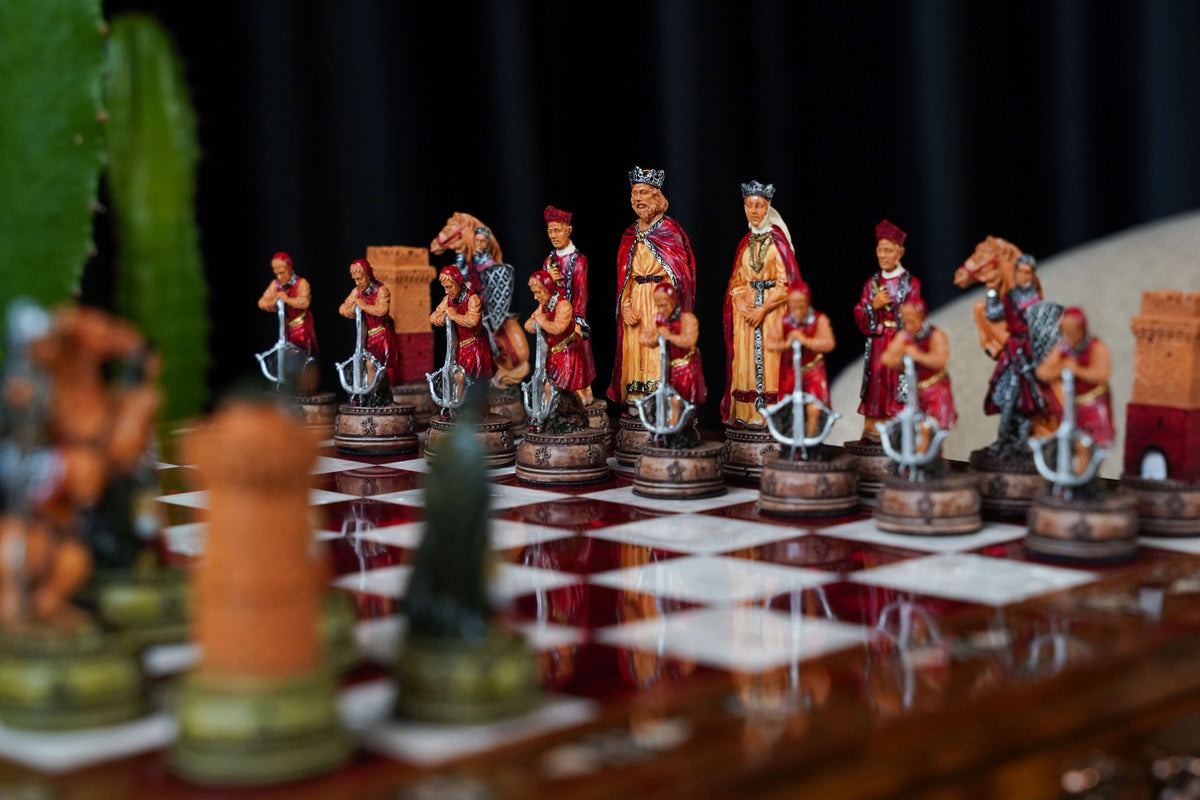 Luxury Wooden Camelot Army Themed Chess Set With Storage Units - My Chess Sets