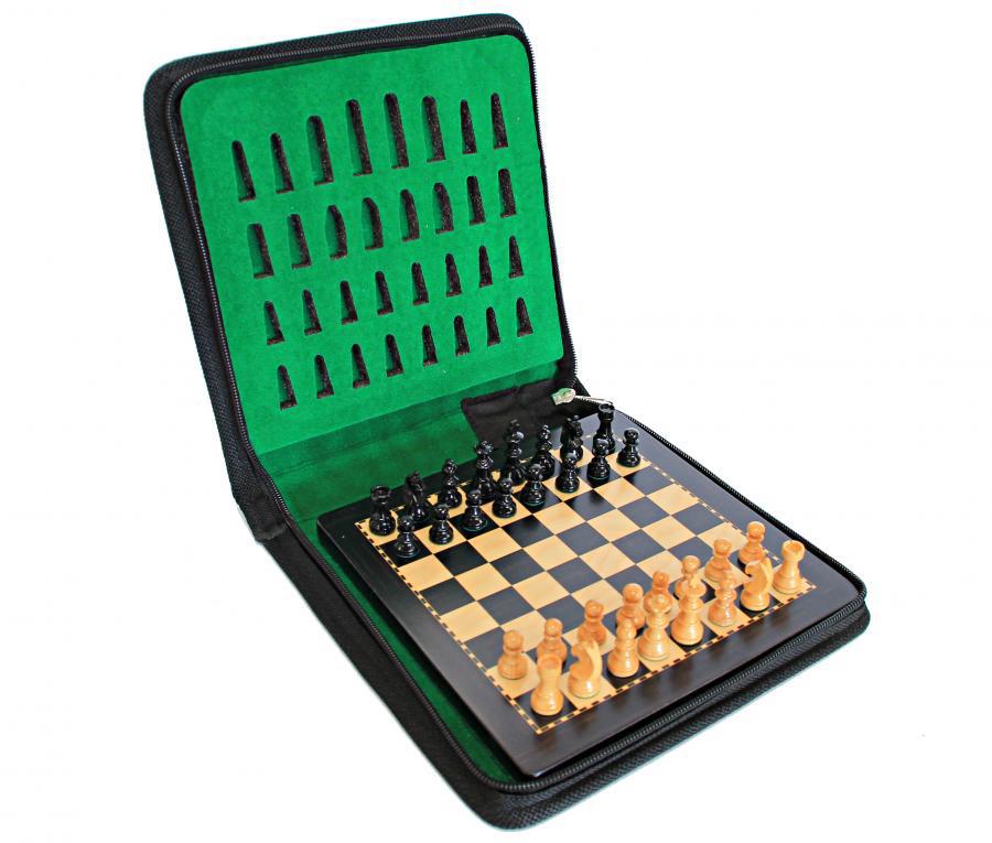 Classic Magnetic Travel Chess Set - Boxwood with Rosewood or Ebony My Chess Sets