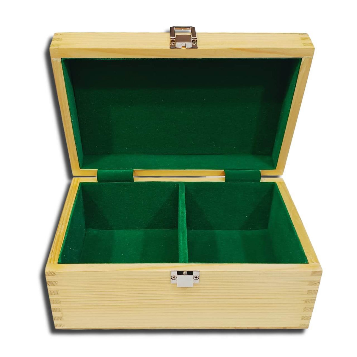 Pine Wood Chess Pieces Storage Box With Velvet Interior My Chess Sets