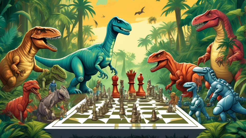 Chess vs T-Rex: A Surreal Battle of Strategy and Strength