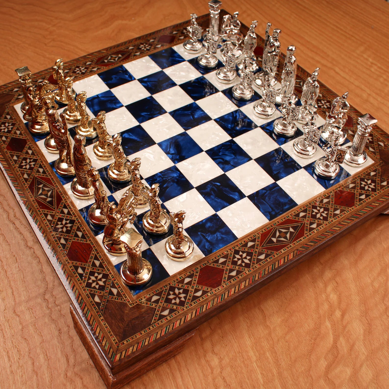 Vintage Chess SetsVintage Chess Sets Step into a world of vintage elegance with our exquisite collection of chess sets. From elegant wooden designs to intricate antique pieces, each set exudes timeless allure. Whether you're a collector seeking rare finds