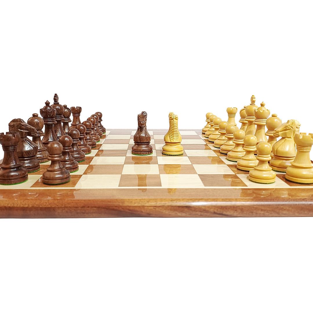 3.4” Taj Mahal Staunton Chess Set - Acacia & Boxwood My Chess Sets