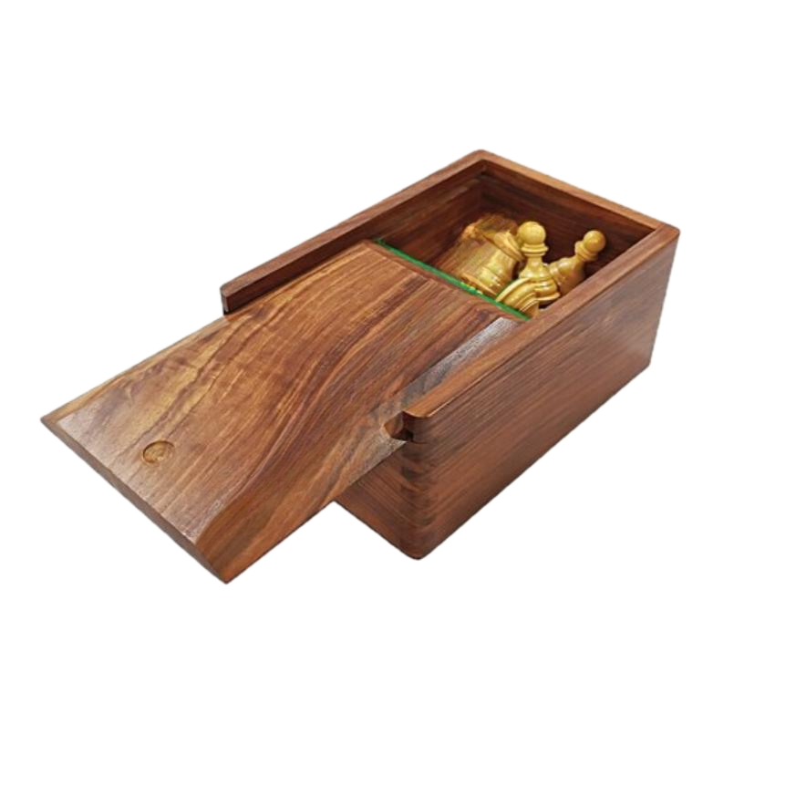 Acacia Wood Luxurious Chess Storage Box