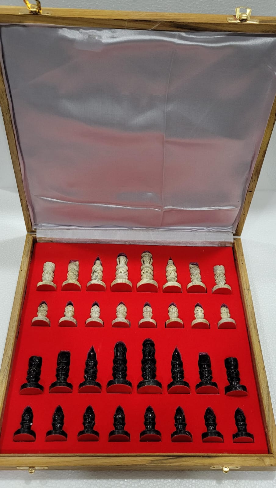 Antique Indian Style Marble Chess Set Box - My Chess Sets