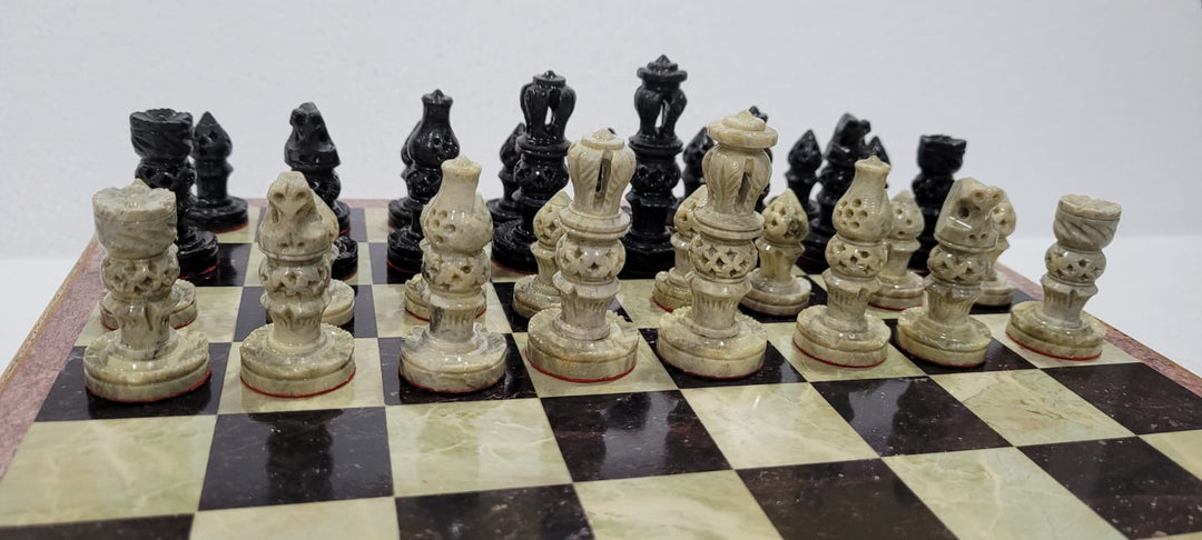 Antique Marble Chess Set Box