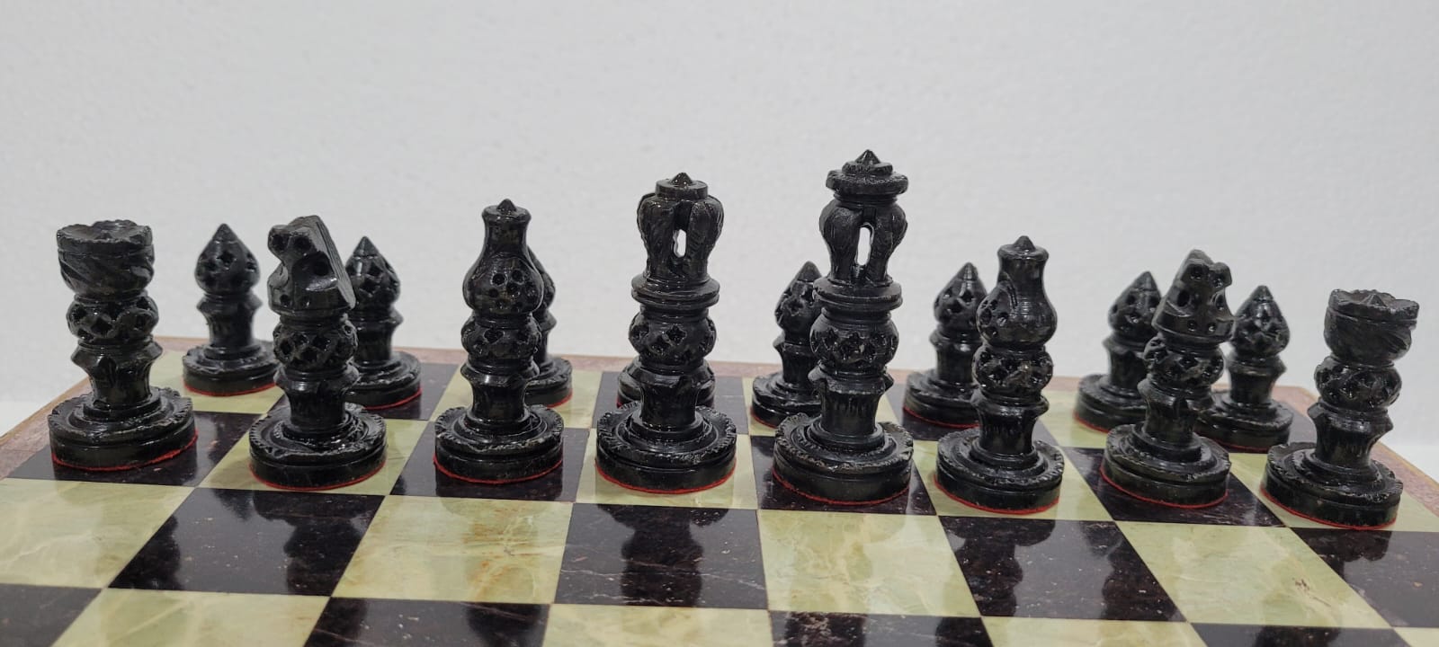 Antique Indian Style Marble Chess Set Box - My Chess Sets