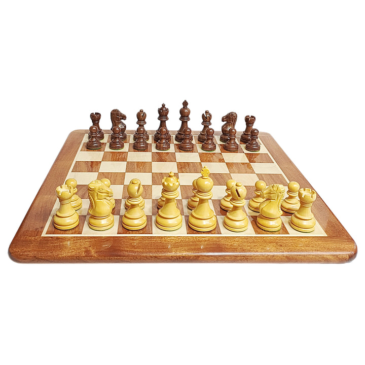 3.4” Taj Mahal Staunton Chess Set - Acacia & Boxwood My Chess Sets