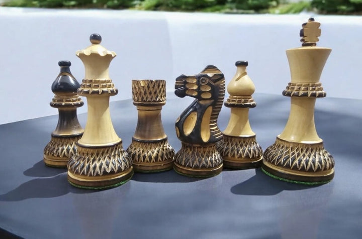 3.8” Burnt Blazed Series Staunton Chess Pieces