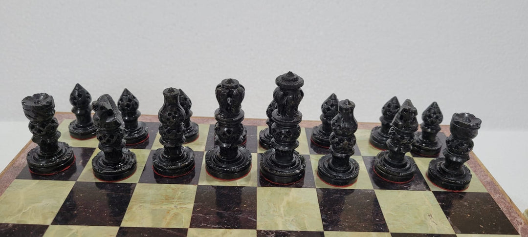 Antique Marble Chess Set Box