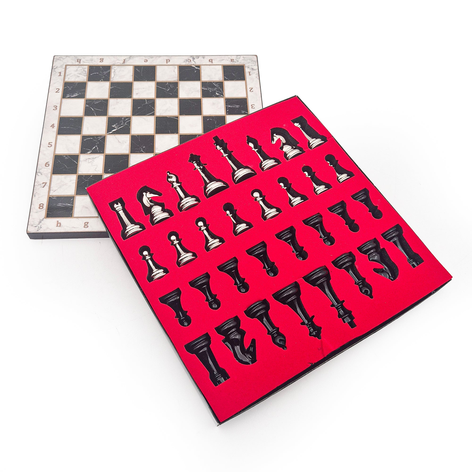 White Marble Pattern Luxury Chess Set My Chess Sets