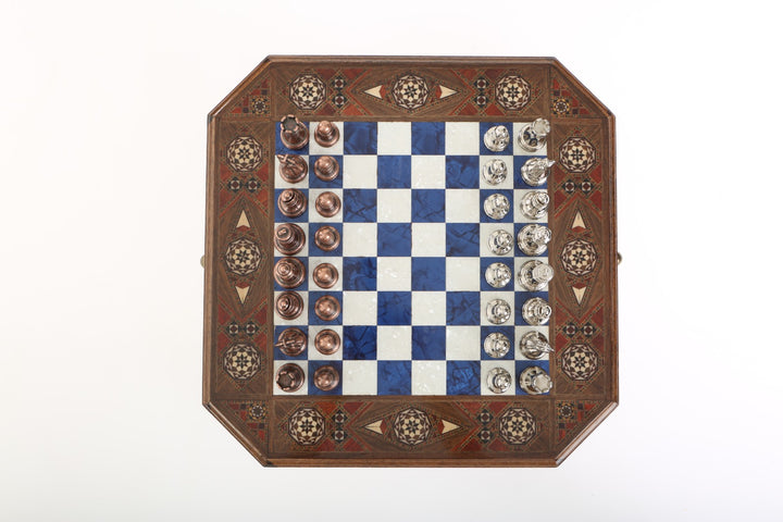 Octagon Chess Set - Walnut and Rosewood