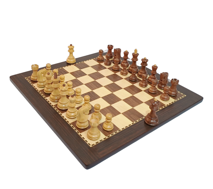 Russian Zagreb Wooden Chess Set - Brown and Beige MDF Wood Chess Board