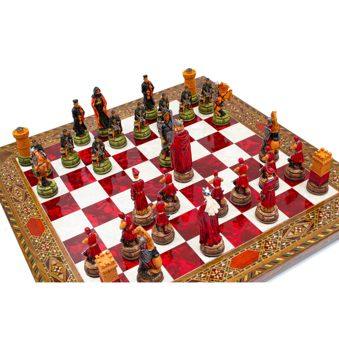 Vintage Camelot Themed Chess Set