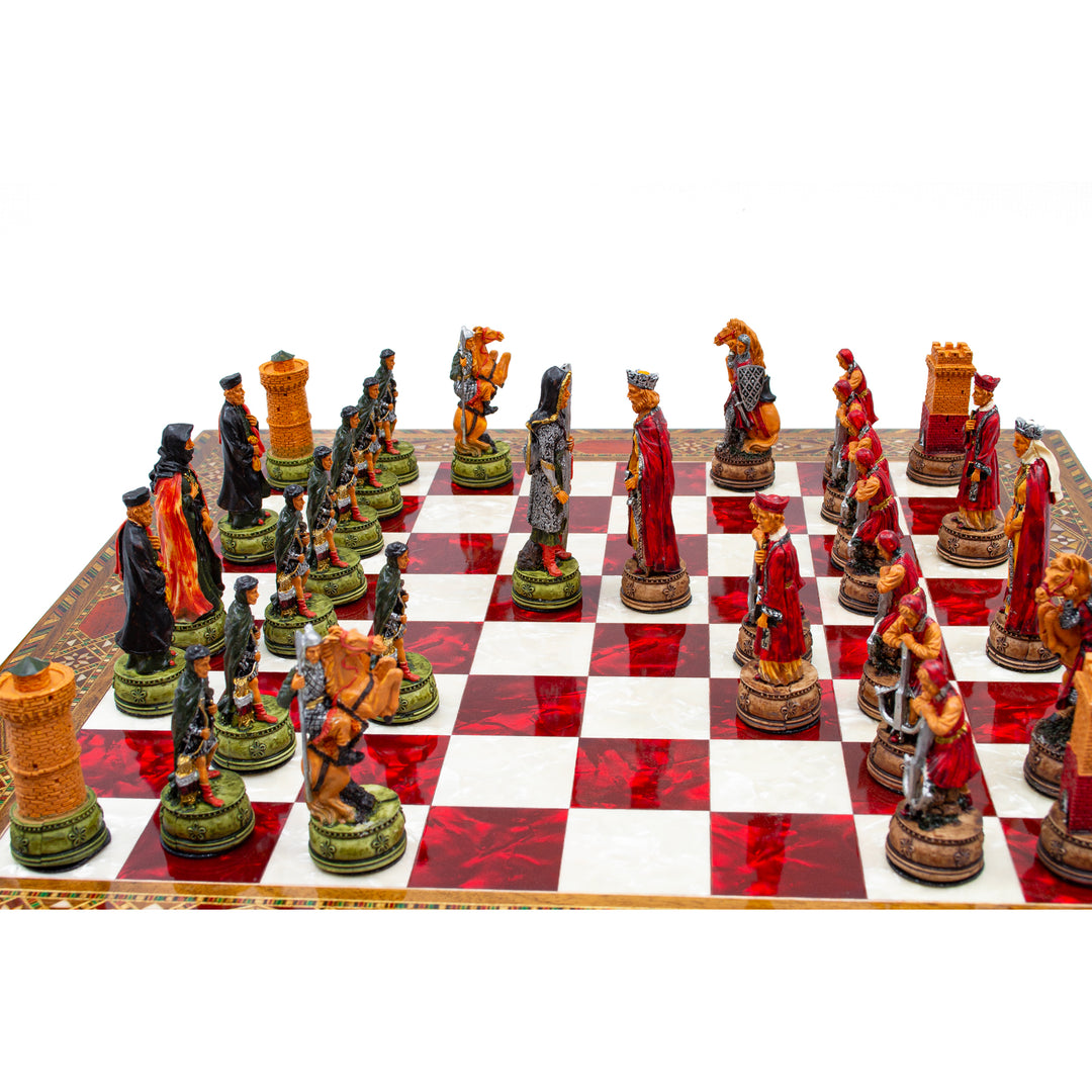 Vintage Camelot Themed Chess Set