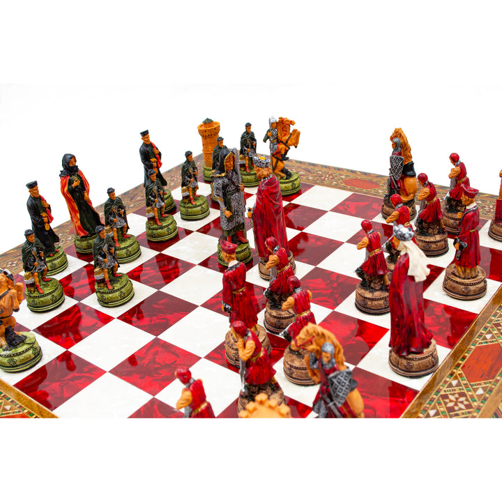 Vintage Camelot Themed Chess Set