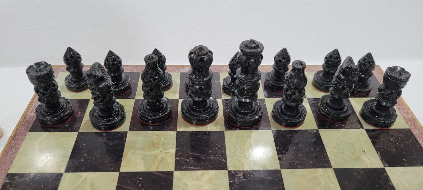 Antique Indian Style Marble Chess Set Box - My Chess Sets
