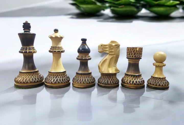 3.8” Burnt Blazed Series Staunton Chess Pieces
