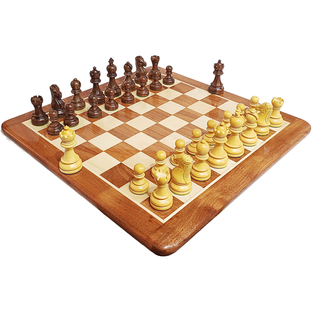 3.4” Taj Mahal Staunton Chess Set - Acacia & Boxwood My Chess Sets