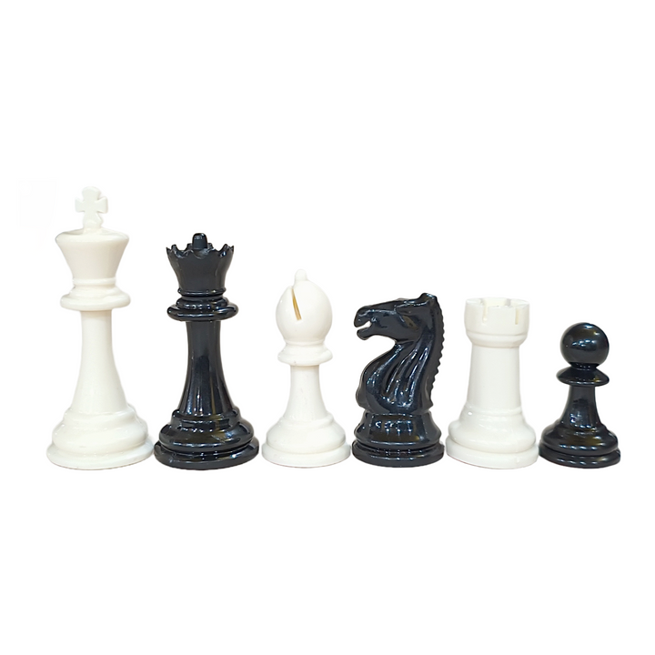 Tournament Plastic Chess Set – 3.6" King Height with 17" Green Vinyl Roll-Up Board
