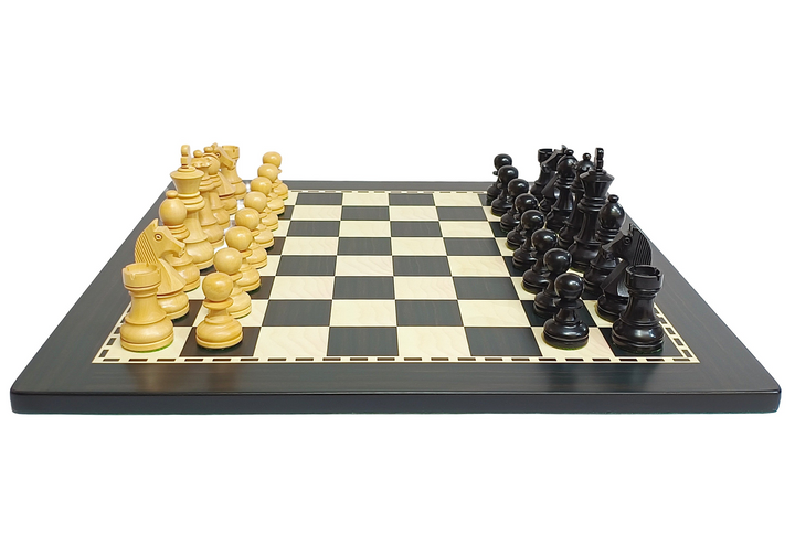 Classic Staunton Tournament Chess Set -  Ebonized & Natural Boxwood My Chess Sets