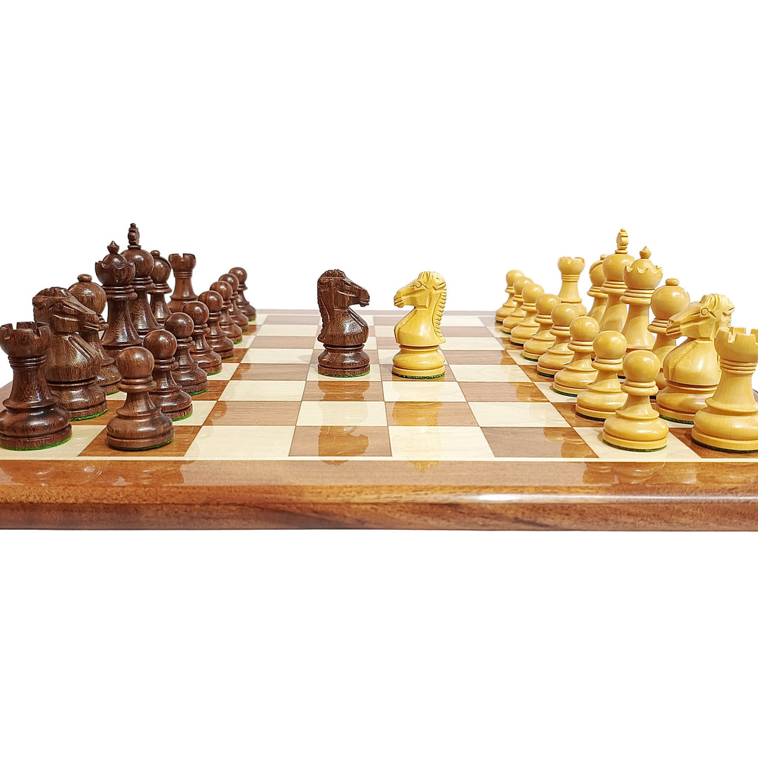 3.4” Taj Mahal Staunton Chess Set - Acacia & Boxwood My Chess Sets