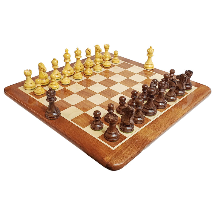 3.4” Taj Mahal Staunton Chess Set - Acacia & Boxwood My Chess Sets