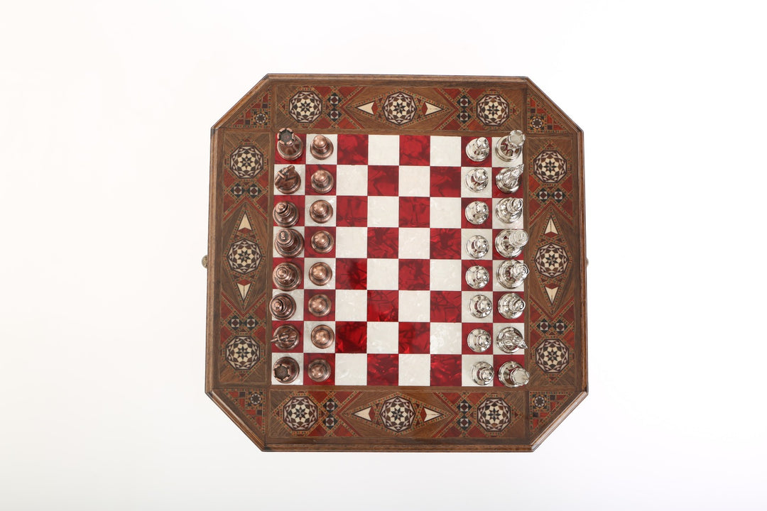Octagon Chess Set - Walnut and Rosewood