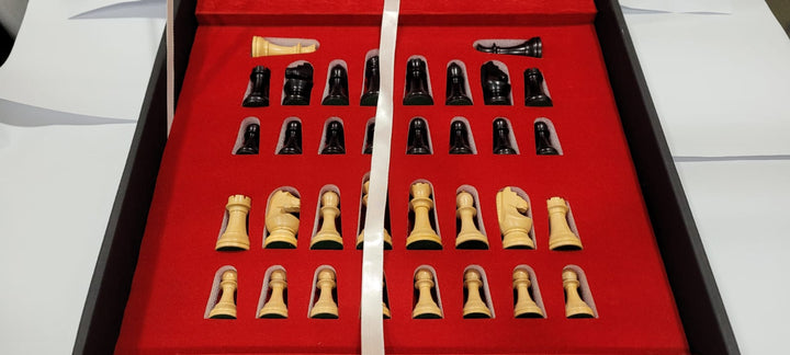 Special Edition Artist's Crafted Vintage Staunton Chess Set (BLACK)