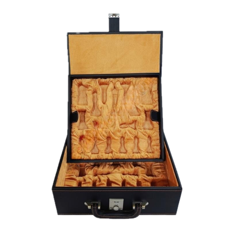 Leatherette Chess Box - Dual Tray Design