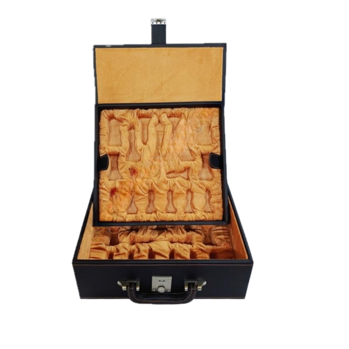 Leatherette Chess Box - Dual Tray Design