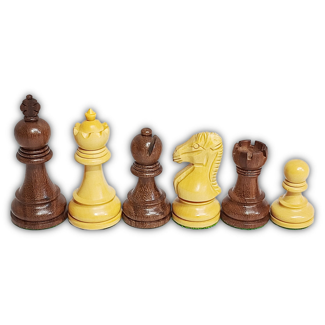 3.4” Taj Mahal Staunton Chess Pieces - Acacia & Boxwood - My Chess Sets