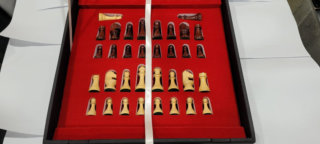 Special Edition Artist's Crafted Vintage Staunton Chess Set (BROWN)