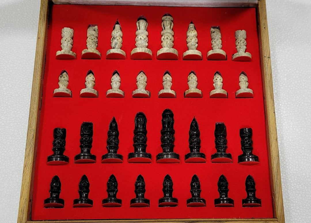 Antique Marble Chess Set Box