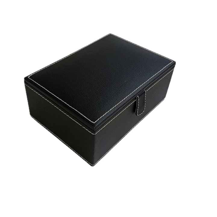 Black Leatherette Luxurious Chess Storage Box