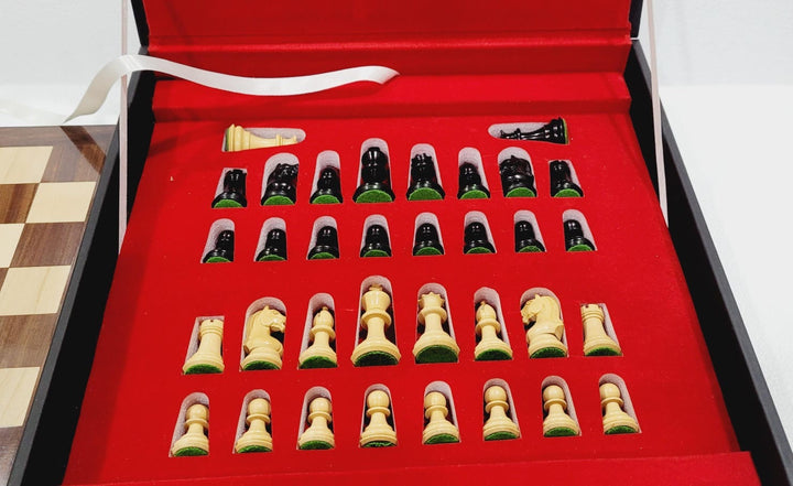 Limited Edition Anjan and Ebony Royal Chessmen Luxury Professional Chess Set
