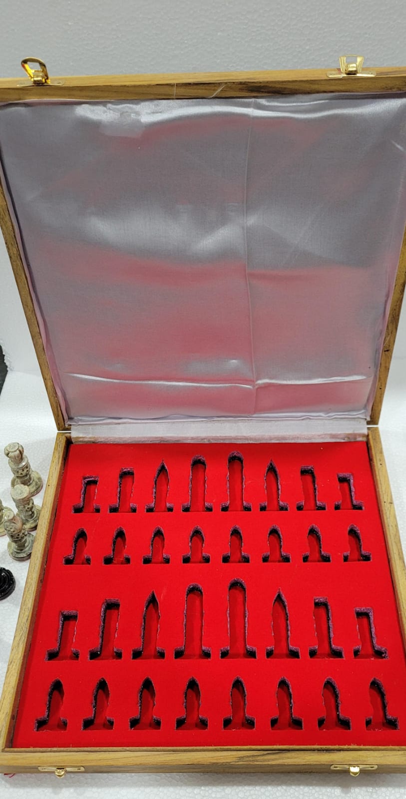 Antique Indian Style Marble Chess Set Box - My Chess Sets