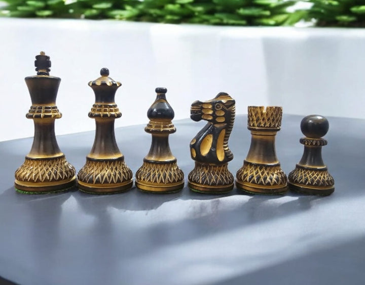3.8” Burnt Blazed Series Staunton Chess Pieces