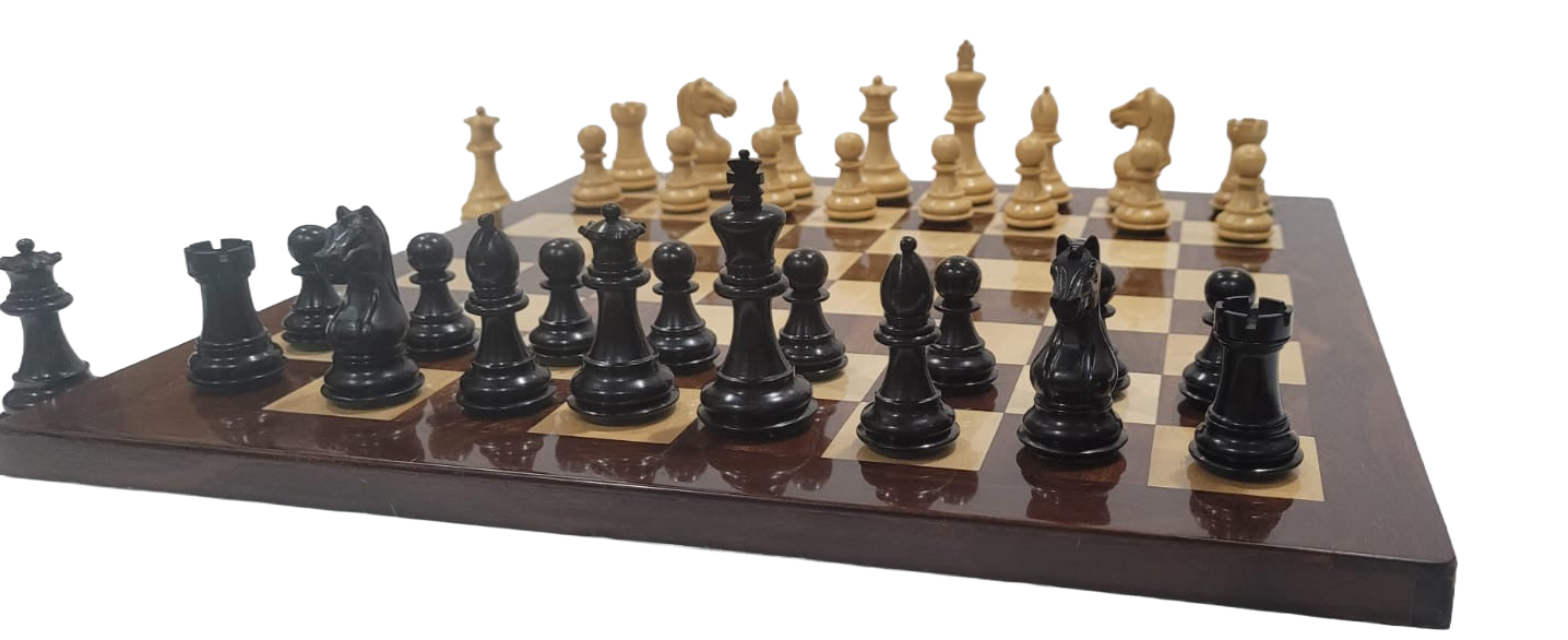 Limited Edition Anjan and Ebony Royal Chessmen Luxury Professional Chess Set - My Chess Sets