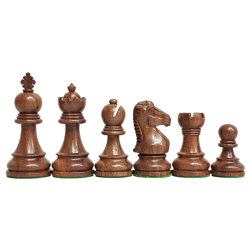 3.4” Taj Mahal Staunton Chess Pieces - Acacia & Boxwood - My Chess Sets
