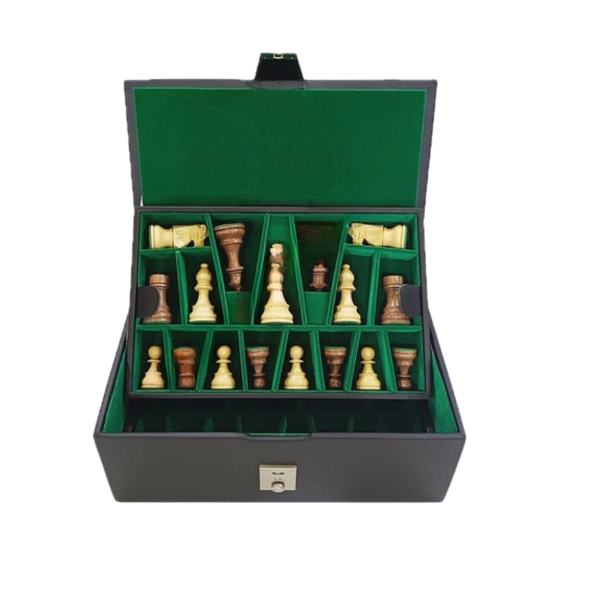 Leatherette Chess Box - Dual Tray Design