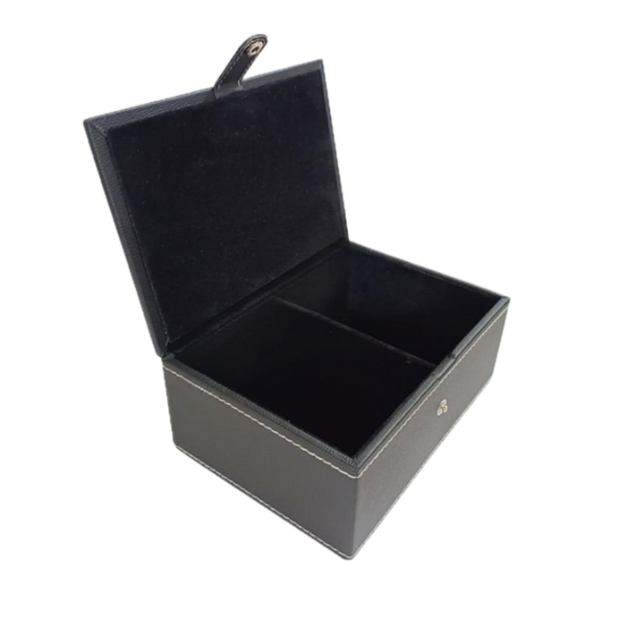 Black Leatherette Luxurious Chess Storage Box