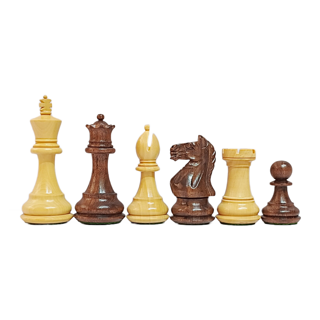 Supreme / Fierce Knight Staunton Wooden Chess Pieces - Acacia & Boxwood - 3.25" King